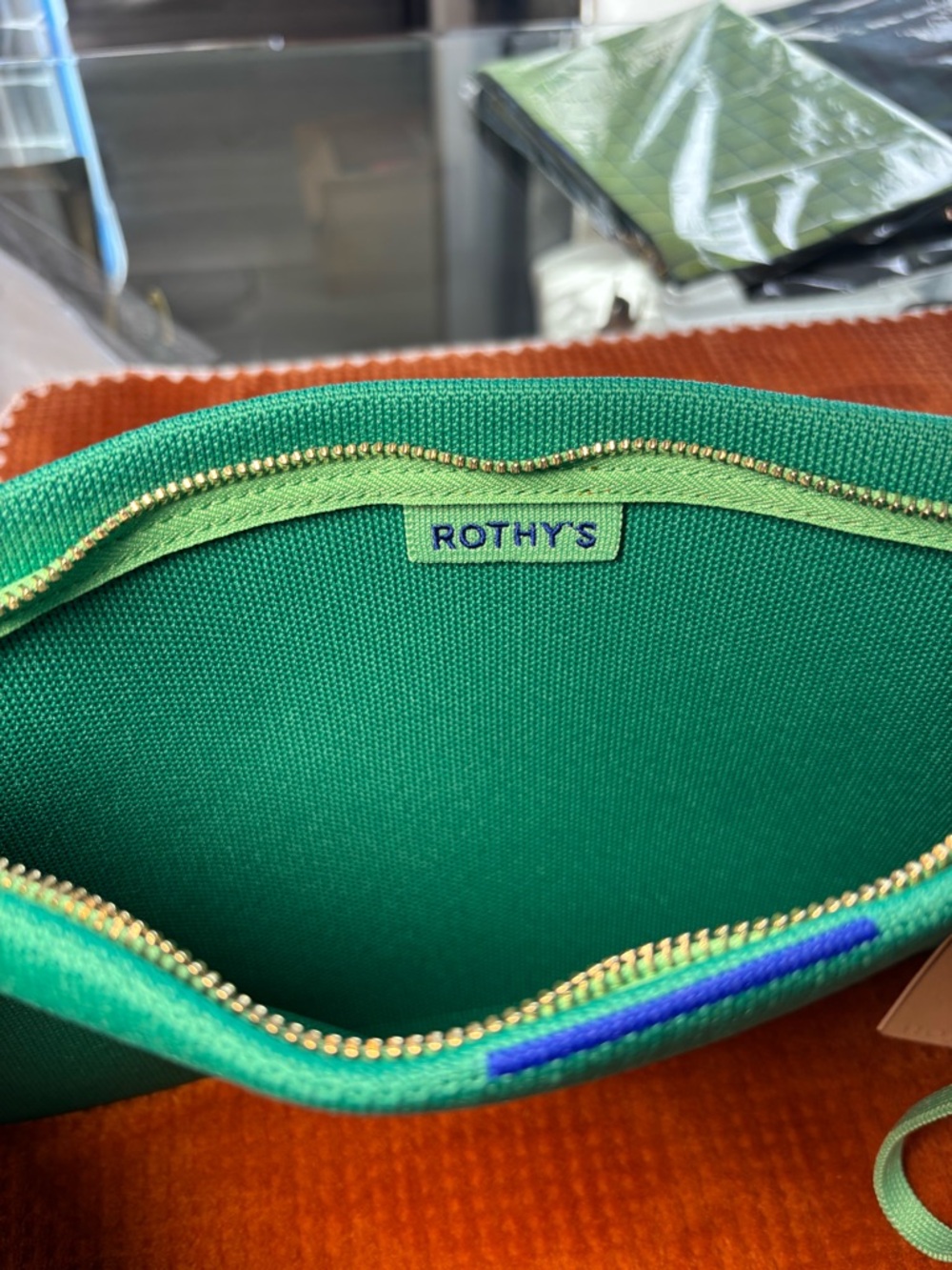 Rothy's Green Zip Pouch - Picture 2 of 4